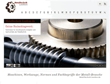 Tablet Screenshot of metalltechnik-lexikon.de